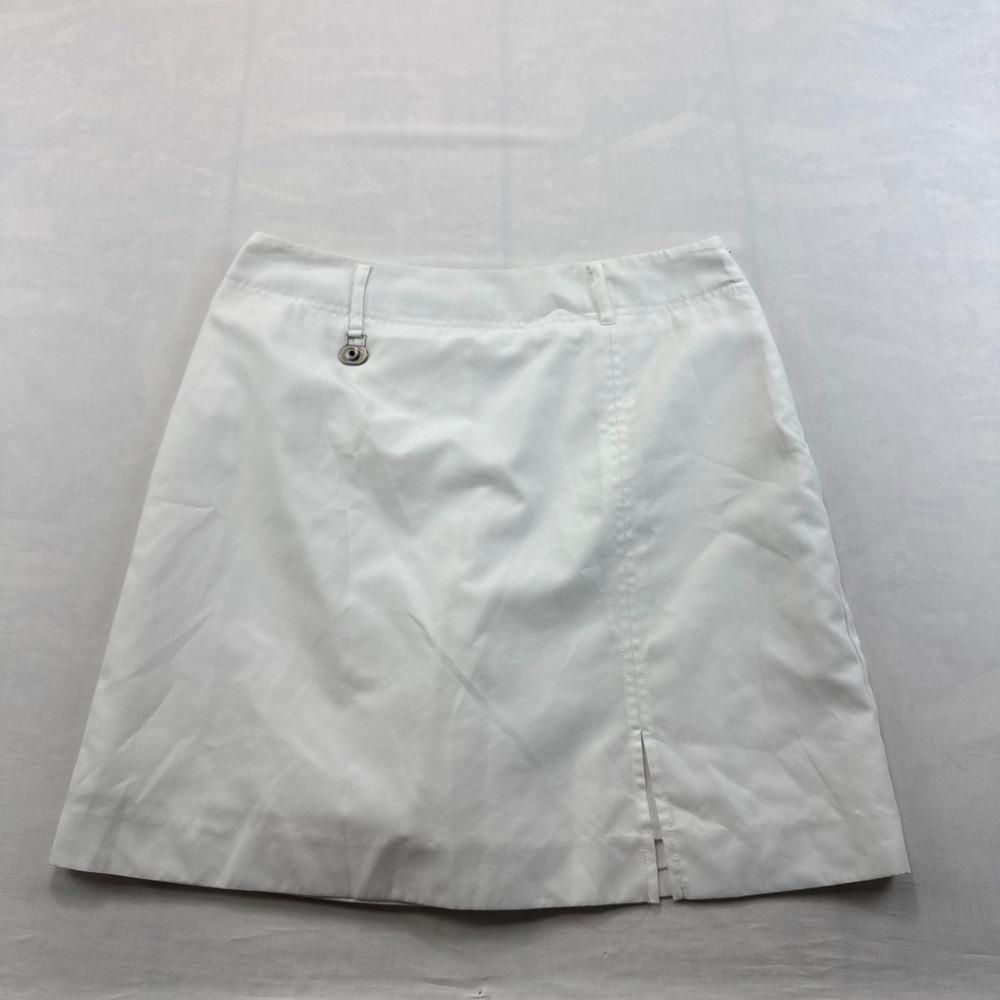 Charter Club Golf Collection Mini Skirt Womens 6 White Performance Vented Front